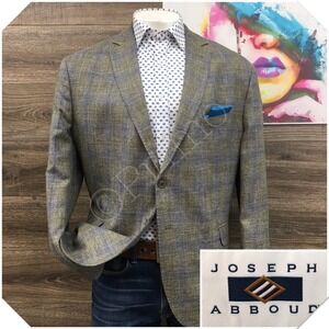 JOSEPH ABBOUD Mens Wool Linen Silk Blazer Sport Coat Casual Jacket Size 50R Suit